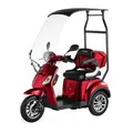 Produktbild: VELECO DRACO - 3-Rad Elektromobil mit Dach und Windschutzscheibe - herausnehmbare Lithium-Ionen Batterie - Starker 800W Motor - Seniorenmobil (Rot)