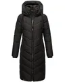 Produktbild: Navahoo Damen Wintermantel Warmer Langer Steppmantel mit Abnehmbarer Kapuze Sahnekatzii XIV Black Gr. M