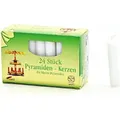 Produktbild: Pyramidenkerze 7cm Ø1,4cm weiß 24 Pack - Weiß