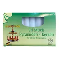 Produktbild: Pyramidenkerzen Premium 24er Set Weiß 14x70mm Adventskerzen Weihnachtskerzen