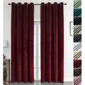 Produktbild: Beautex Verdunkelungsvorhang Samt Vorhang Ösen Gardine Velvet blickdicht abdunkelnd (1 St), Ösen, abdunkelnd rot 300 cm x 245 cm