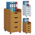 Produktbild: VCM Rollcontainer Beistellcontainer mit 4 Schubladen Maße ca. H. 65 x B. 33 x T. 40 cm 4 leichtgängige Schubladen Bürocontainer - Konal Mini