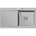 Produktbild: Flächenbündige Spüle MERA 90 Alu mit Becken rechts und Excenterbedienung