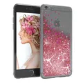 Produktbild: Für Apple iPhone 6 iPhone 6s Glitzer Hülle Flüssig Silikon Case Handy Cover Rosa