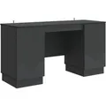 Produktbild: vidaXL Schreibtisch mit Regal Schwarz 142,5 x 50 x 75 cm Holzwerkstoff 3414622