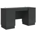 Produktbild: vidaXL Schreibtisch mit Regal Schwarz 142,5 x 50 x 75 cm Holzwerkstoff