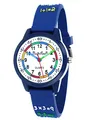 Produktbild: Pacific Time Kinder Armbanduhr Jungen Mädchen Kinderuhr Lernuhr 1x1 Zahlen in 3D Silikonarmband blau Analog Quarz 20553