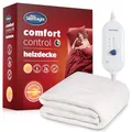 Produktbild: Silentnight Comfort Control Wärmeunterbett 140x150cm | Heizdecke Bett mit 3 Heizstufen, Ultraschnelles, Aufheizen Elastische Bander Waschmaschinen Waschbar | Heizunterlage Bett Heizmatte | 140x150cm
