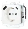 Produktbild: Busch-Jaeger 20 EUCB2USBAC-214 SCHUKO USB-Steckdose, A/C Reflex SI, Alpinweiß (2CKA002011A6296)