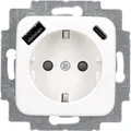 Produktbild: BUSCH-JAEGER Steckdose SCHUKO 20 EUCB2USBAC-214 | USB-A & USB-C Ladefunktion | Unterputz | 16A 230V | weiß