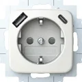 Produktbild: Busch-Jaeger Steckdose USB-A USB-C Unterputz Alpinweiß 16A 230V Typ F IP20