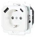 Produktbild: Busch-Jaeger 20 EUCB2USBAC-214 SCHUKO® USB-Steckdose, A/C Reflex SI, Alpinweiß (