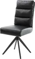 Produktbild: DELIFE Polsterstuhl Pela-Flex, Kreuzgestell kantig Schwarz Echt-Leder Schwarz Taschenfederkern