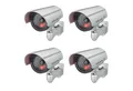 Produktbild: BASI Überwachungskamera Attrappe Dummy Kamera (Spar-Set, 4-tlg., Batteriebetrieben, LED-Licht, Innen-/Außen, Wandhalterung, 4 Stück)