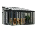 Produktbild: Palram - Canopia Aluminium Kaltwintergarten Sanremo Anthrazit 382x425x310 cm
