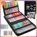 Produktbild: Glitzerstifte Set 120 Stück Gelschreiber Nachfüllminen Metallic Neon Tinte