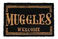 Produktbild: Harry Potter Fußmatte Muggles Welcome schwarz, Bedruckt, 60% Kokosfaser, 40% Vinyl.