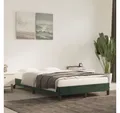 Produktbild: furnicato Bettgestell ohne Matratze Dunkelgrün 120x200 cm Samt