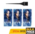 Produktbild: Schwarzkopf LIVE 095 Electric Blue Intense Color Semipermanente Haarfarbe 3 S...