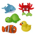 Produktbild: alldoro 60326 Aquanauts - Badewannen-Spielzeug - 5er Set, Polyester, 10-12 cm, bunt - schwimmende Badetiere für Kinder