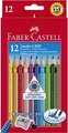 Produktbild: FABER-CASTELL Farbstift Jumbo GRIP, mit Spitzer, Schreibfarbe: 12er sortiert (12 Stück), Sie erhalten 1 Packung á 12 Stück