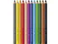 Produktbild: 12 FABER-CASTELL Jumbo Grip Buntstifte farbsortiert Dreikant mit Grip-Zone