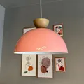 Produktbild: bamyum Yimpi Küchenlampe Hängend Vintage Ø30 cm, Lampenschirm Hängelampe Esstisch Wohnzimmer, Küchenlampe Hängend, Hängelampe Küche, Pendelleuchte Wohnzimmer, Pendelleuchte Vintage Industrial, Rosa