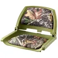 Produktbild: VEVOR Bootssitz Bootsstuhl mit niedriger Rückenlehne Fischerbootsitz mit dickem Schwammkissen & PU-Polyestergewebe, hochklappbarer Bootssitz für Fischerboote Yachten Schiffe Tarnfarbe