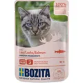 Produktbild: Bozita Pouch Häppchen in Soße mit Lachs | 12x 85g Katzenfutter nass
