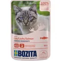 Produktbild: Bozita Pouch Häppchen in Soße mit Lachs 12 x 85g (EUR 21,56 / kg)