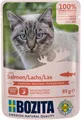 Produktbild: Bozita Pouch Häppchen in Soße mit Lachs  12x 85g Katzenfutter nass