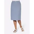 Produktbild: Schlupfrock CLASSIC BASICS, Damen, Gr. 38, blau (taubenblau, meliert), 100% Polyester, meliert, knielang, Röcke