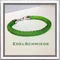 Produktbild: Häkelarmband hellgrün 925/- Verschluß Karabiner Unikatschmuck  Handarbeit21cm