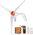 Produktbild: VEVOR 500 W Windkraftanlage, 12 V Windgenerator, 3-Blatt-Windkraftgenerator mit Anemometer, MPPT-Regler und einstellbarer Windrichtung, geeignet für Zuhause, Bauernhof, Wohnmobile, Boote