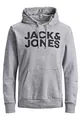 Produktbild: Jack & Jones Jjecorp Noos Logo-Kapuzenpullover für Herren, Grau (Light Grey Melange Detail: Reg Fit 19-melange), Small