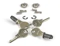 Produktbild: Racktime Unisex – Erwachsene RT Secureit Sidebag Pair, Silber, 2er Set / 4 Schlüssel