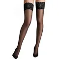 Produktbild: Wolford Halterlose Strümpfe Satin Touch 20 Stay-Ups mit verführerischem breitem Spitzenbund schwarz L