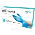 Produktbild: EUROPAPA Nitril-Handschuhe Medical Einmalhandschuhe Untersuchungshandschuhe (100 Stück, puderfrei ohne Latex, Gummihandschuhe) unsteril latexfrei disposible gloves blau XS