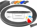 Produktbild: KESSER® - Trampolin Randabdeckung Ø 305 cm, 30cm breit 100% UV-beständig reißfest Federabdeckung inkl. Beachball, Anthrazit