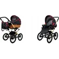 Produktbild: Babylux® Classic Gold | 2in1 Kinderwagen Set | Red Bow | Kombikinderwagen | Kinderwagenset | Bug