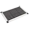 Produktbild: bomoe Fußmatte Fussabtreter Aussenbereich Alu Fußmatte AluGant, 50x80cm, Anthrazit, Höhe: 1 mm, rutschfest Rostfrei Fussabtreter Aussenbereich Outdoor-Fußmatte silberfarben 80 cm x 50 cm x 1 mm