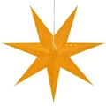 Produktbild: Leuchtstern für Fenster gelb Papier mit Samtüberzug Ø=75cm beleuchteter Stern