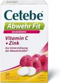 Produktbild: CETEBE GlaxoSmithKline Consumer Healthcare Abwehr Fit für´s Immunsystem - Lutschtabletten mit Vitamin C und Zink zur Unterstützung der Abwehrkräfte - mit Himbeergeschmack - 1 x 20 Lutschtabletten