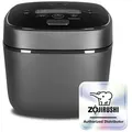 Produktbild: ZOJIRUSHI Premium Reiskocher Induktion NW-QAQ-18 – 1,8 Liter – mit Timer- und Warmhaltefunktion – inkl. Messbecher, Reislöffel und Dämpfein... - Schwarz