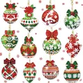 Produktbild: Diamond Painting Schlüsselanhänger Bastelset Weihnachtsball 5D Kinder DIY