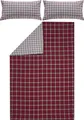 Produktbild: Erwin Müller Flanell Wende-Bettwäsche, Bettgarnitur Karo rot Größe 40x80 cm / 200x200 cm - für kalte Nächte, flauschig weich, temperaturausgleichend, mit Reißverschluss