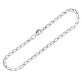 Produktbild: 26cm Fußkette 925 Silber Langpanzerkette 1,1mm breite Damen Fußgliederkette
