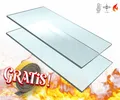 Produktbild: Kaminglas 25x16cm Ofenglas Backofen-Glas Hitzebeständiges Glas 4 mm Starkes Glas Beidseitig poliertes Glas Sichtscheibe für Fireplace