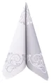 Produktbild: Airlaid Serviette Bellissima Ornamente in Silber, 40x40cm, 50 Stück - APARTina