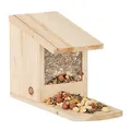 Produktbild: Relaxdays Eichhörnchen Futterhaus zum Stellen, Überwinterungshilfe aus Tannenholz, H x B x T: 17,5 x 12 x 25 cm, natur